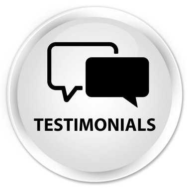 Görüşler prim beyaz yuvarlak düğmesi