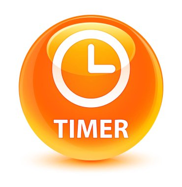 Zamanlayıcı camsı turuncu yuvarlak düğmesi