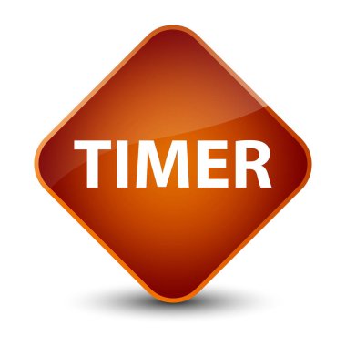 Zamanlayıcı zarif kahverengi elmas düğmesi