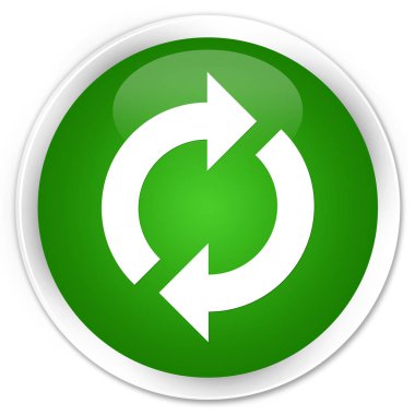 Güncelleştirme simgesini premium yeşil yuvarlak düğmesi