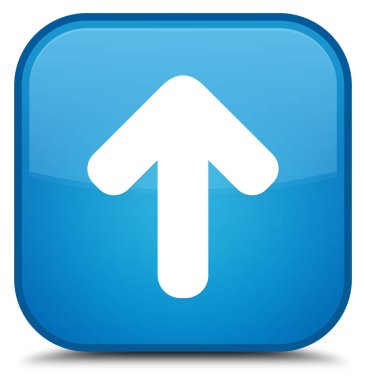 Ok simgesini özel camgöbeği mavi kare düğmesini upload