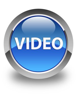 Video parlak düğme mavi