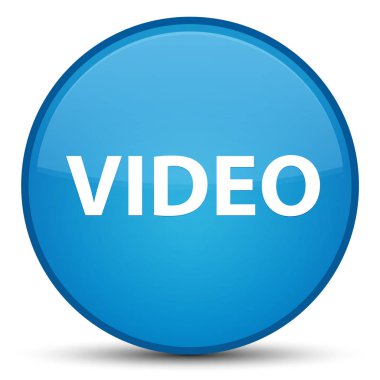 Video özel camgöbeği mavi yuvarlak düğmesi