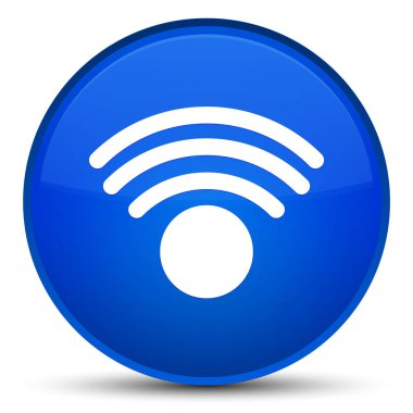 WiFi kutsal kişilerin resmi özel mavi yuvarlak düğme
