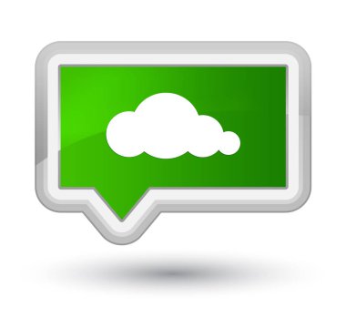 Bulut kutsal kişilerin resmi ana yeşil afiş düğme