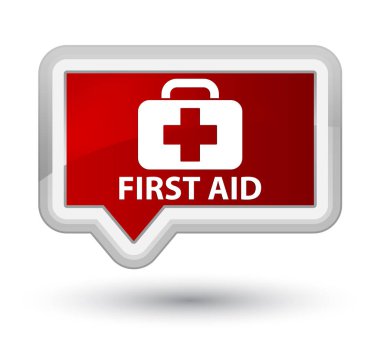 İlk yardım ana Kızıl bayrak düğmesini