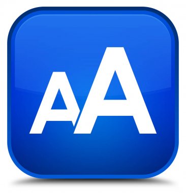 Yazı tipi boyutu kutsal kişilerin resmi özel mavi kare düğme