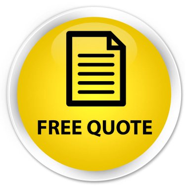 Ücretsiz fiyat teklifi (sayfa simgesi) sigorta primi sarı yuvarlak düğmesi