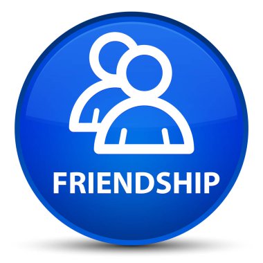 Dostluk (grup simgesi) özel mavi yuvarlak düğmesi