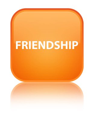 Dostluk özel turuncu kare düğme