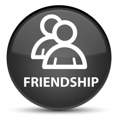 Dostluk (grup simgesi) özel siyah yuvarlak düğmesi