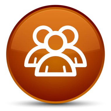 Grup simgesi özel kahverengi yuvarlak düğmesi