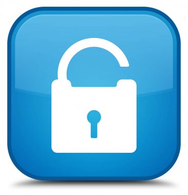 Kutsal kişilerin resmi özel camgöbeği mavi kare düğme kilidini