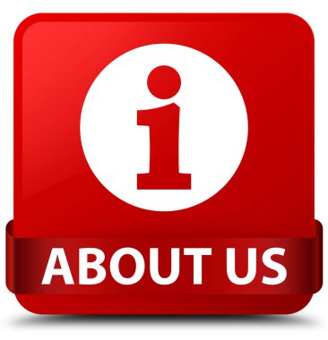 Hakkımızda kırmızı kare kırmızı kurdele orta düğme