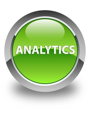 Analytics parlak yeşil yuvarlak düğme