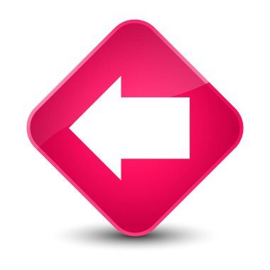 Geri ok simgesi zarif pembe elmas düğmesi