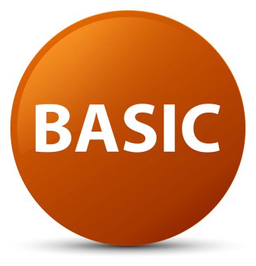 Temel kahverengi yuvarlak düğmesi