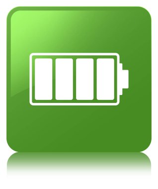 Batarya kutsal kişilerin resmi yumuşak yeşil kare düğme