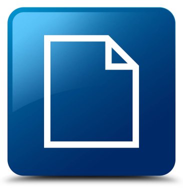 Boş sayfa simgesi mavi kare düğme