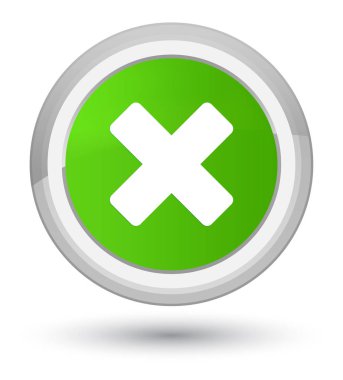 İptal simgesi asal yumuşak yeşil yuvarlak düğmesi