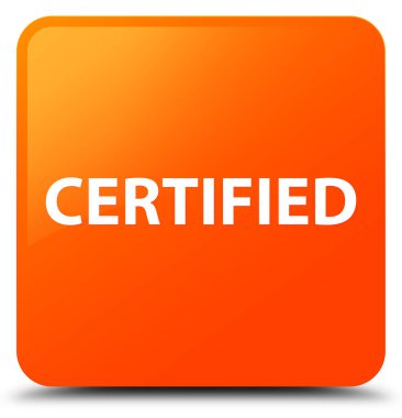 Sertifikalı turuncu kare düğme