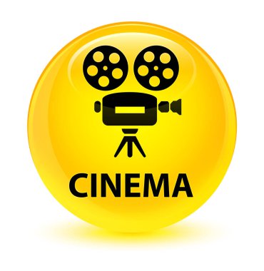 Sinema (video kamera simgesi) cam gibi sarı yuvarlak düğmesi
