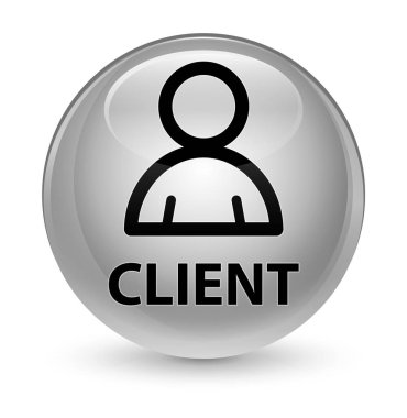 İstemci (üye simgesi) cam gibi beyaz yuvarlak düğmesi