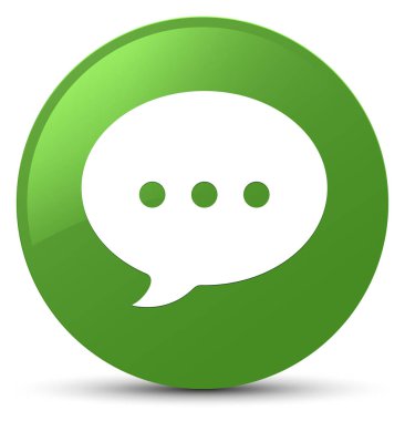 Konuşma simgesini yumuşak yeşil yuvarlak düğmesi