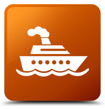 Cruise Gemi kutsal kişilerin resmi kahverengi kare düğme