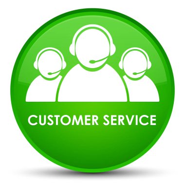 Müşteri hizmeti (takım simgesi) özel yeşil yuvarlak düğmesi