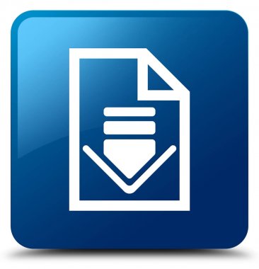 Belge simgesi mavi kare düğme download