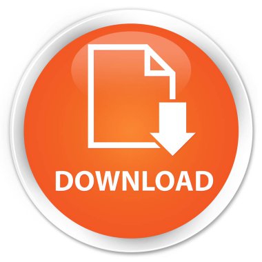Download (Belge simgesi) sigorta primi turuncu yuvarlak düğmesi