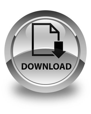 (Belge simgesi) parlak beyaz yuvarlak düğme download