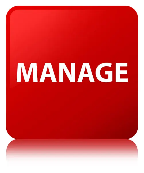 Zarządzanie plac czerwony przycisk — Zdjęcie stockowe