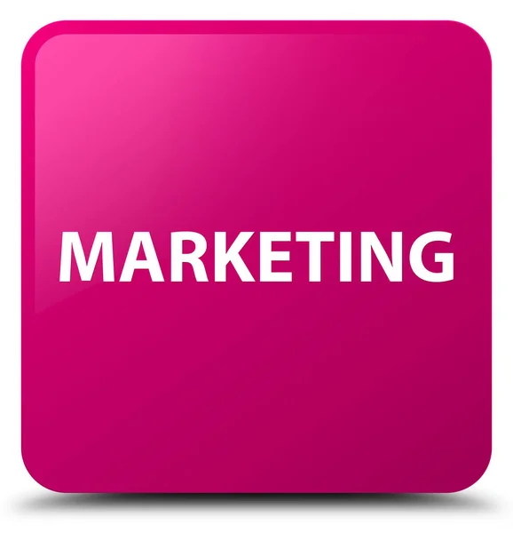 Marketing roze vierkante knop — Stockfoto