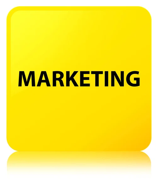 Marketing sárga négyzet gomb — Stock Fotó