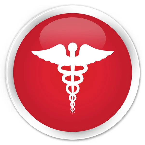 Medicinsk ikonen premium röda runda knappen — Stockfoto