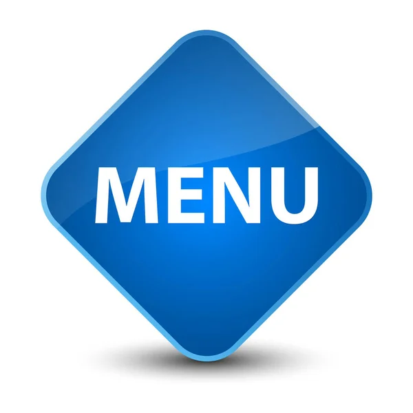 Menu elegante pulsante diamante blu — Foto Stock