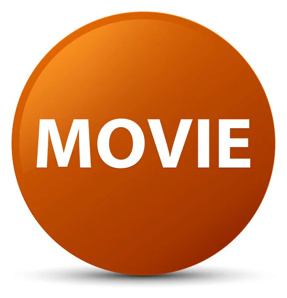 Movie brown round button — Stock Photo, Image