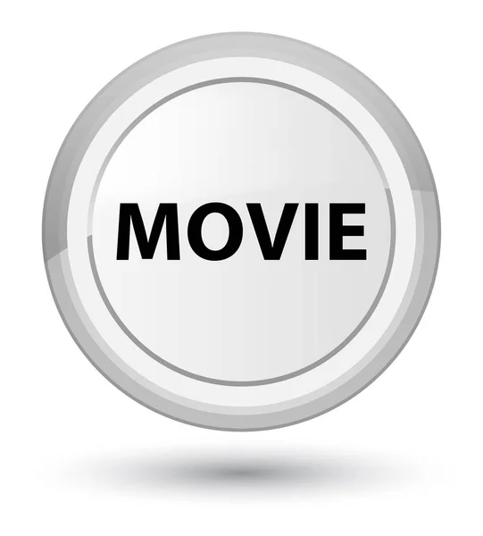 Movie prime white round button — Stock Photo, Image