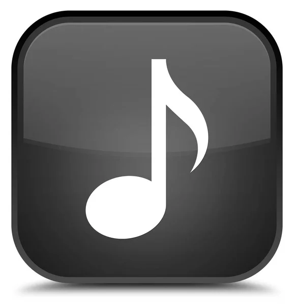 音楽アイコン特別な黒四角ボタン — ストック写真
