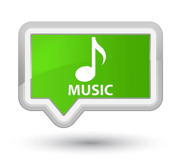 Botão de banner verde suave de música principal — Fotografia de Stock