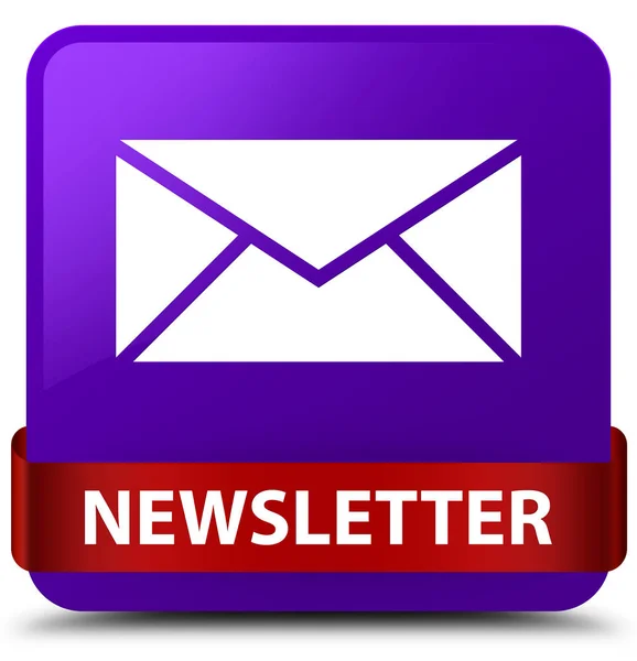 Newsletter (email icon) glossy red reflected square button — Stock Photo © FR_Design #56512151