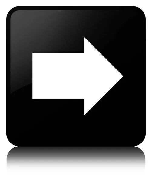 Próximo ícone de seta botão quadrado preto — Fotografia de Stock