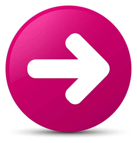 Próximo ícone de seta rosa botão redondo — Fotografia de Stock