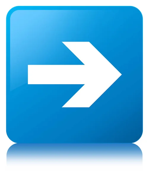 Next arrow icon cyan blue square button — Stock Photo, Image