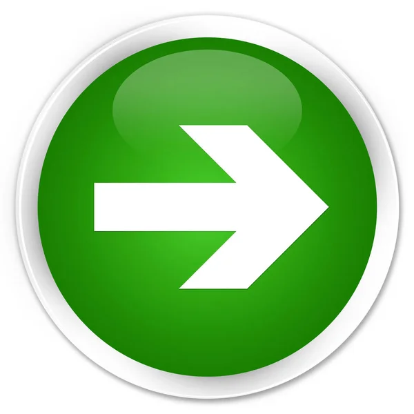 Nästa pil ikonen premium gröna runda knappen — Stockfoto