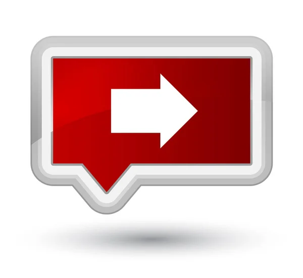 Próximo ícone de seta principal botão banner vermelho — Fotografia de Stock
