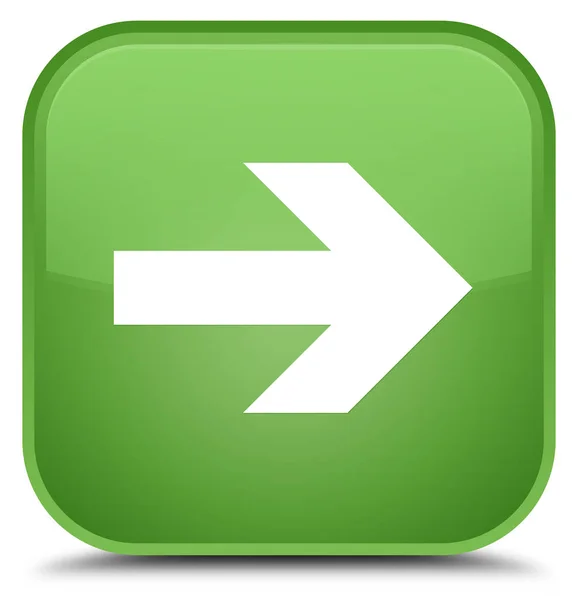 다음 화살표 아이콘 특별 한 부드러운 녹색 사각형 버튼 — 스톡 사진