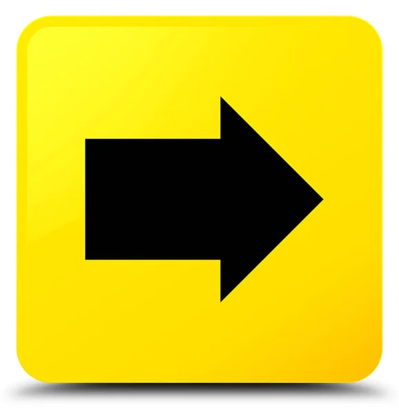 Наступна кнопка зі стрілкою жовта квадратна кнопка — стокове фото